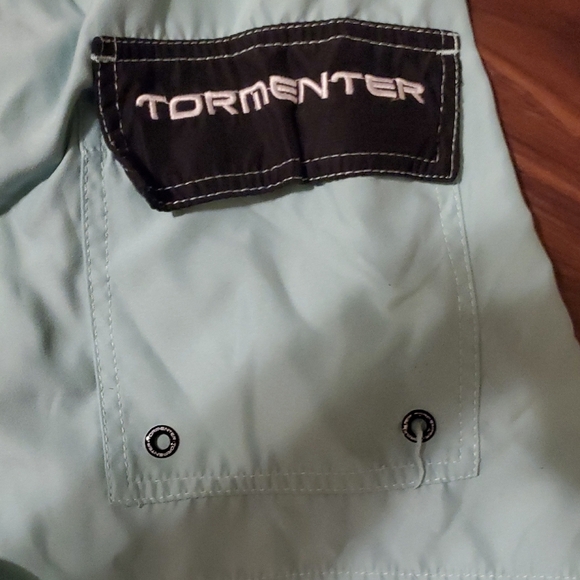 Men's Tormenter Mint Green Swim Board Shorts - Picture 3 of 7